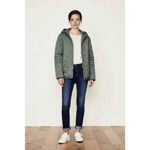 Skechers Women's Quilted Hooded Jacket Size S Light Green